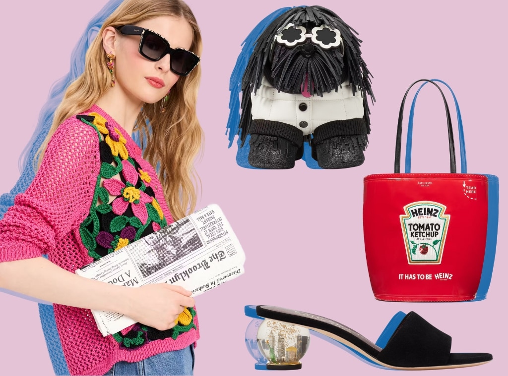 Newspaper clutch kate spade sale