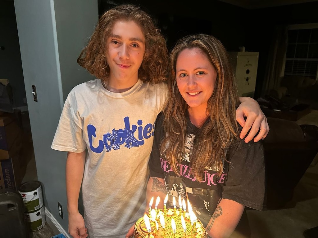 Jenelle Evans and Jace Evans on his 15th birthday
