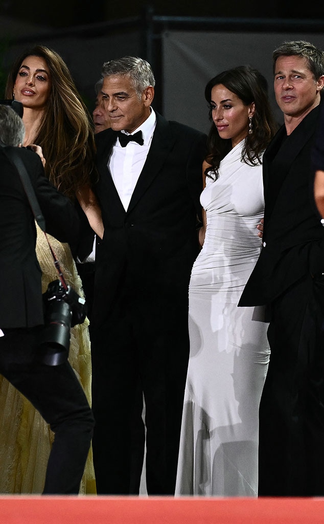 Brad Pitt, Ines de Ramon, George Clooney, Amal Clooney, 2024 Venice International Film Festival