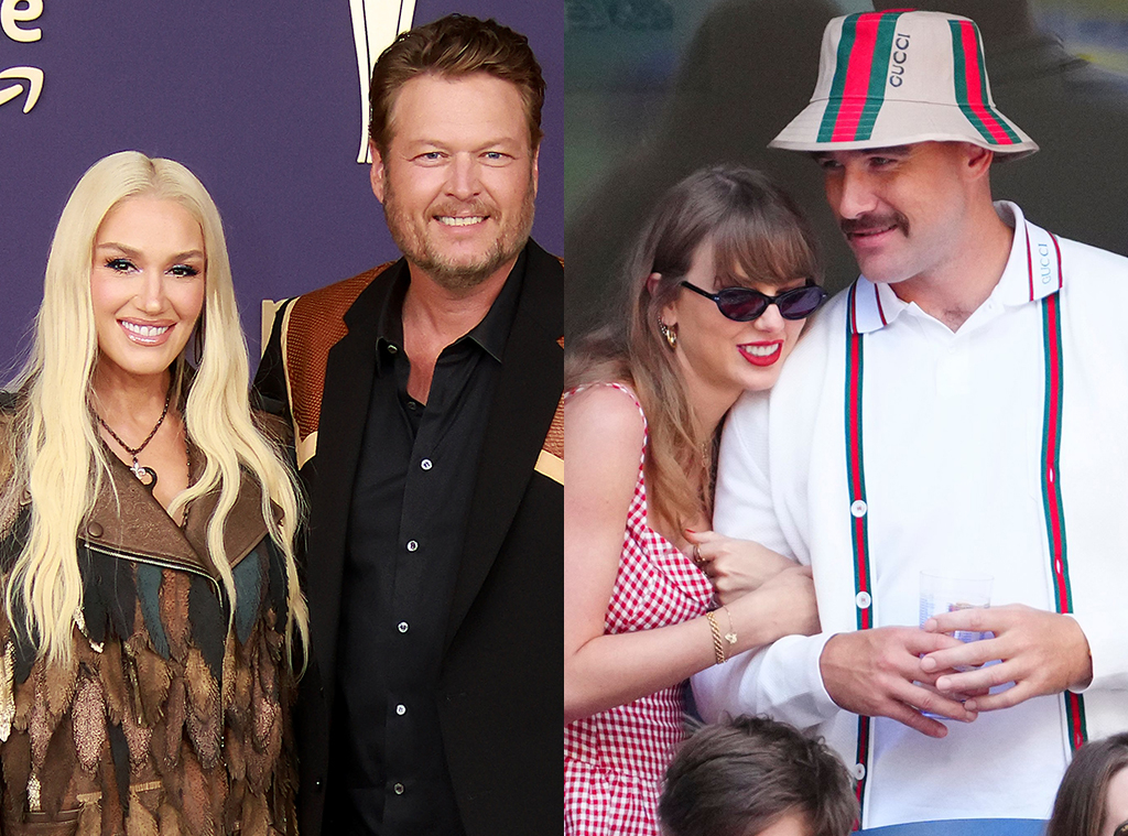 Gwen Stefani; Blake Shelton; Taylor Swift; Travis Kelce
