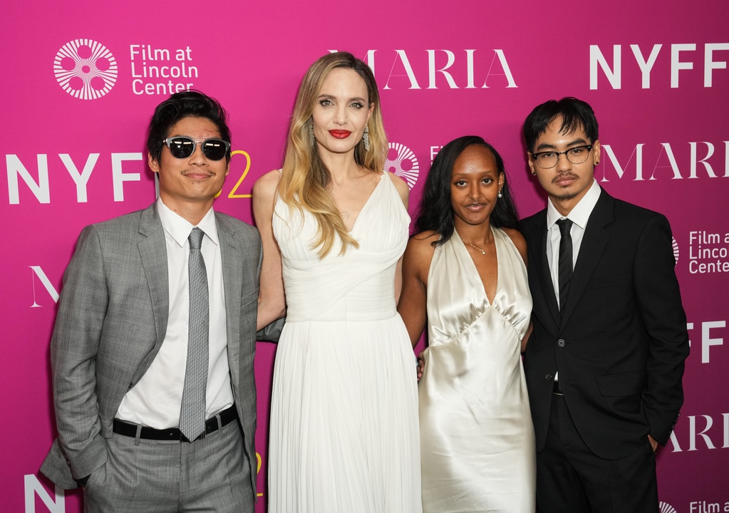 Angelina Jolie Makes Rare Red Carpet Appearance With 3 of Her Kids