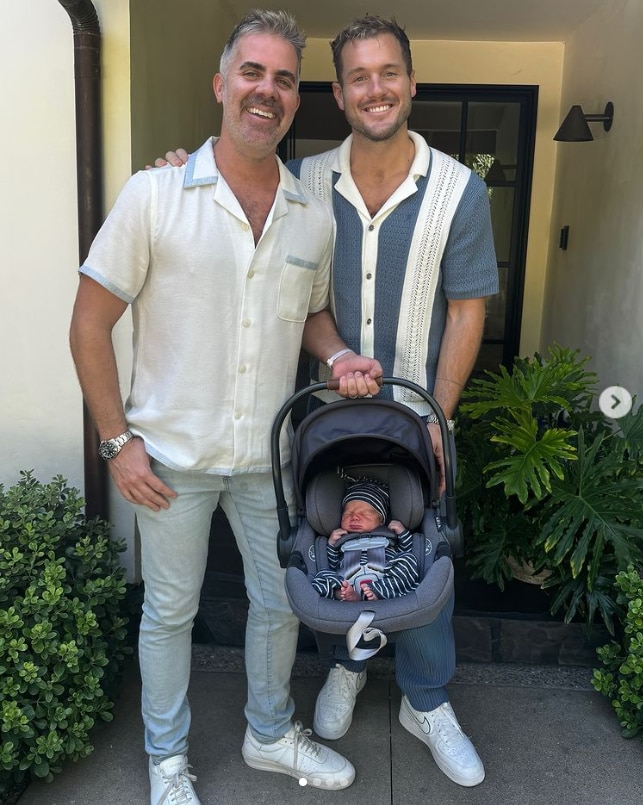 Colton Underwood y su esposo Jordan C. Brown dan la bienvenida al primer bebé