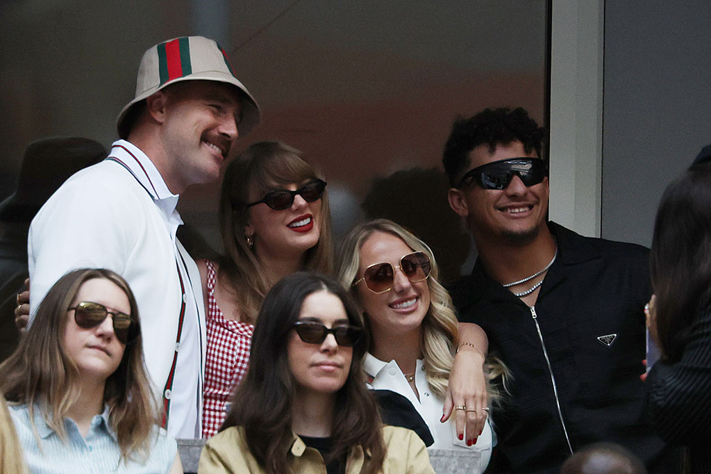 Taylor Swift & Travis Kelce's Double Date With Patrick & Brittany Mahomes  at the 2024 U.S. Open