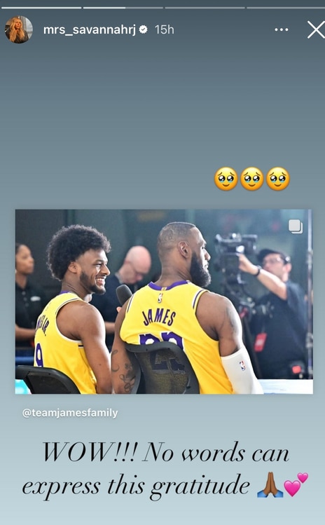 LeBron James detalha “Pure Joy” antes de brincar com o filho Bronny James