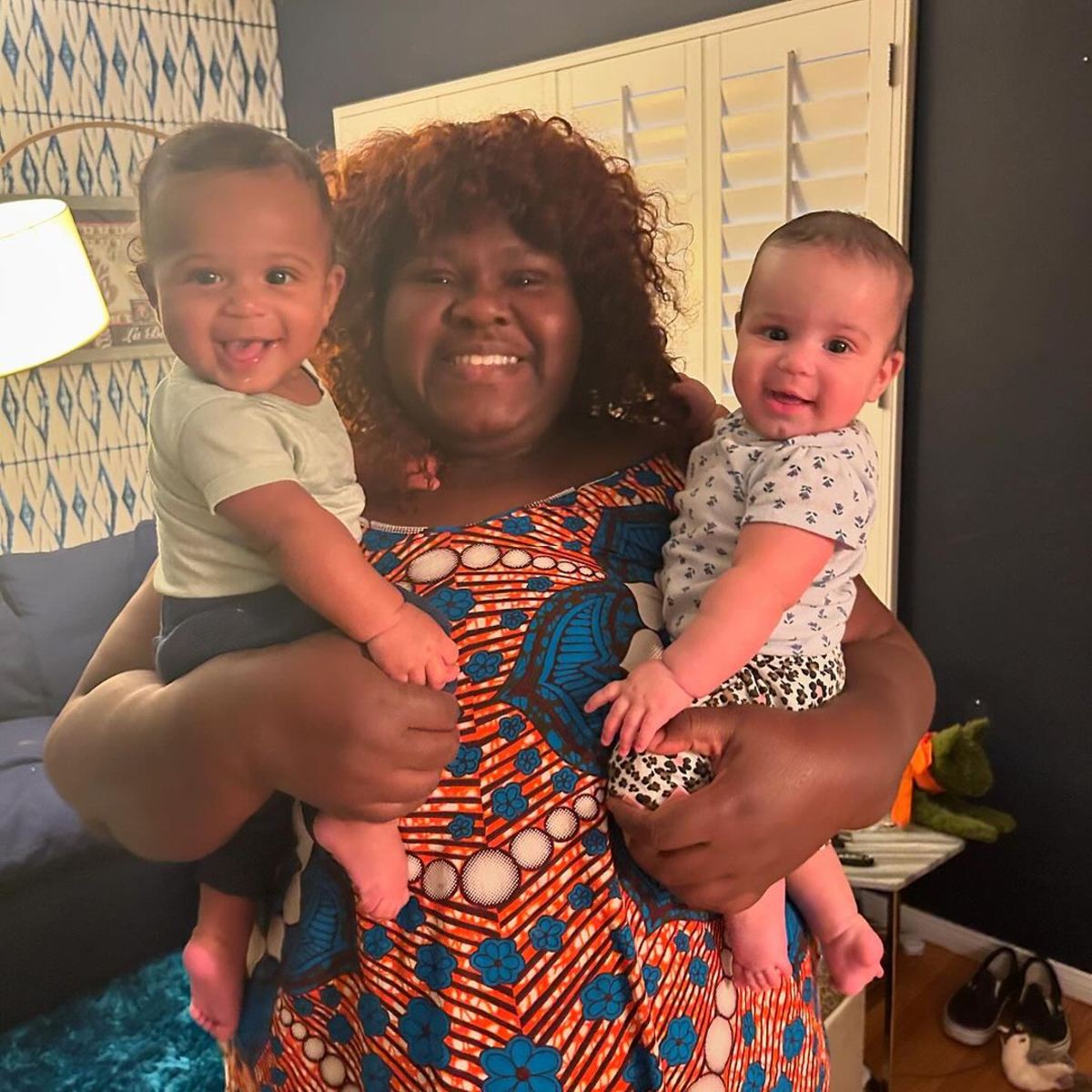 Gabourey Sidibe and twins Maya and Cooper