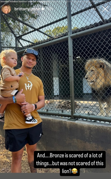 Brittnay Mahomes embarazada detalla el día del zoológico con niños y Patrick Mahomes