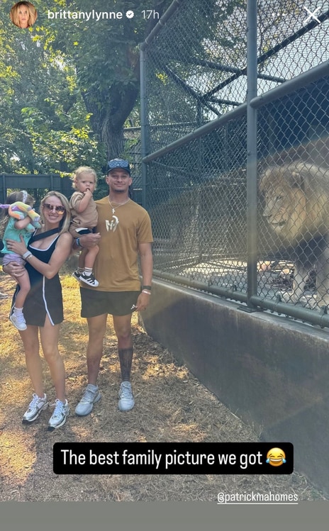 Brittnay Mahomes embarazada detalla el día del zoológico con niños y Patrick Mahomes