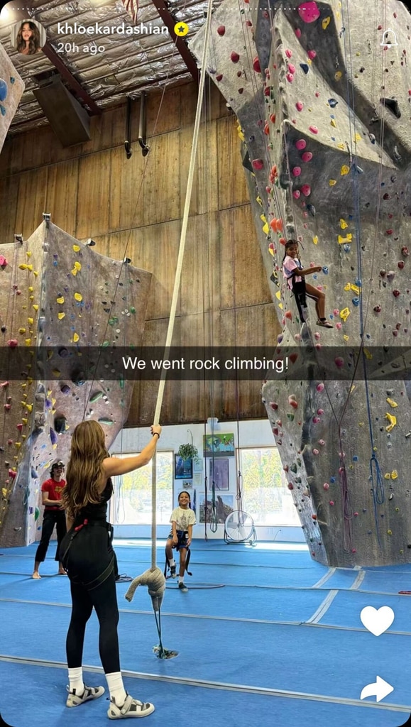 Khloe Kardashian Takes Kids True and Tatum Thompson Rock Climbing