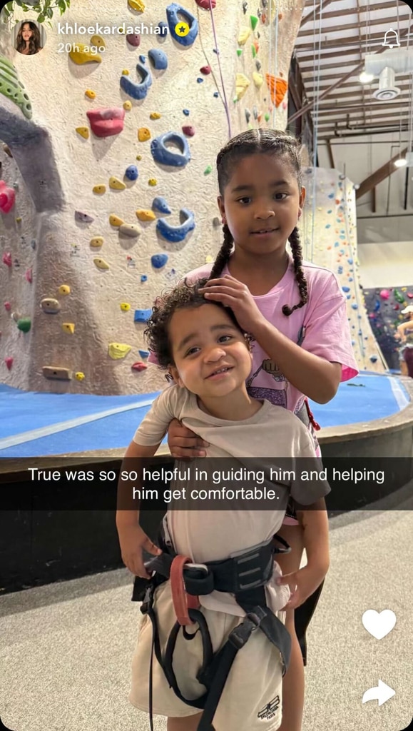 Khloe Kardashian Takes Kids True and Tatum Thompson Rock Climbing