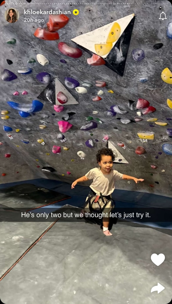 Khloe Kardashian Takes Kids True and Tatum Thompson Rock Climbing