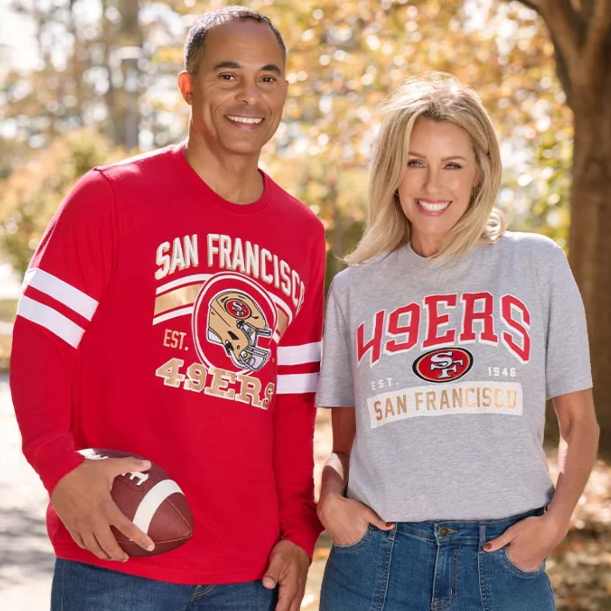 Oferta de 1 dia: 2 camisas oficiais da NFL por US$ 49,98 – Chiefs, 49ers e mais