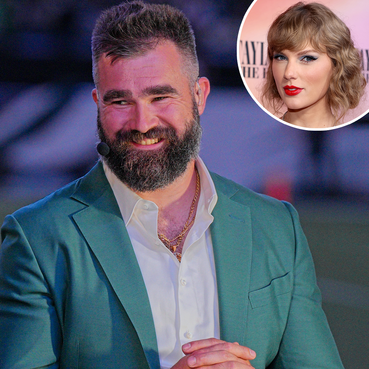 Jason Kelce reacts to Taylor Swift’s arrival at Travis Kelce’s NFL game