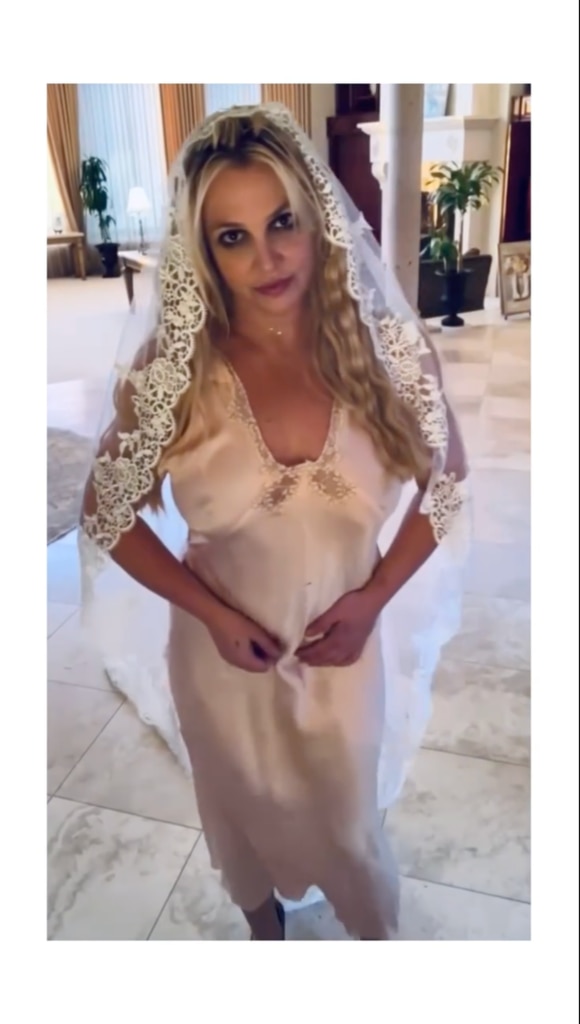 Britney Spears Shares She "Married Myself" in Wedding Dress