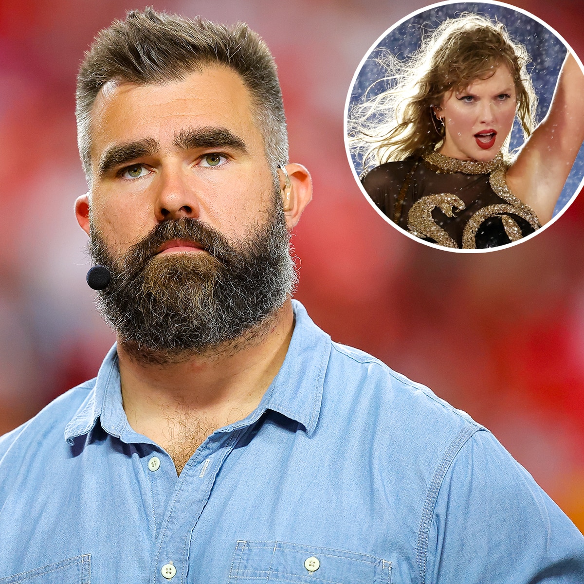 Jason Kelce aborda boato de que adormeceu durante show de Taylor Swift