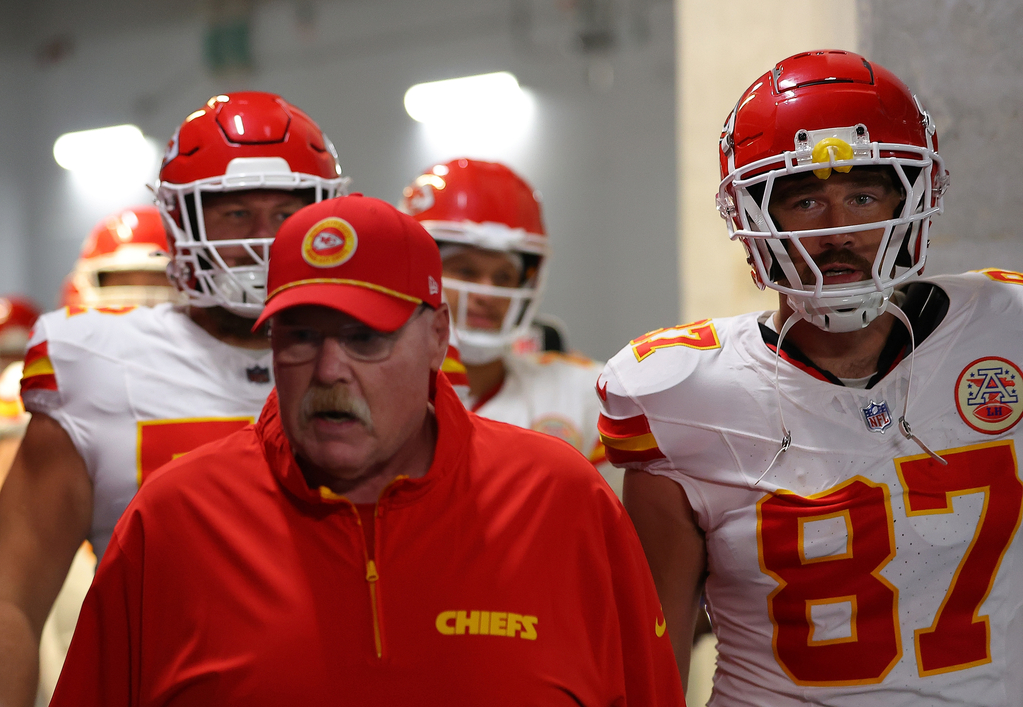 Travis Kelce fun facts, mustache, Andy Reid