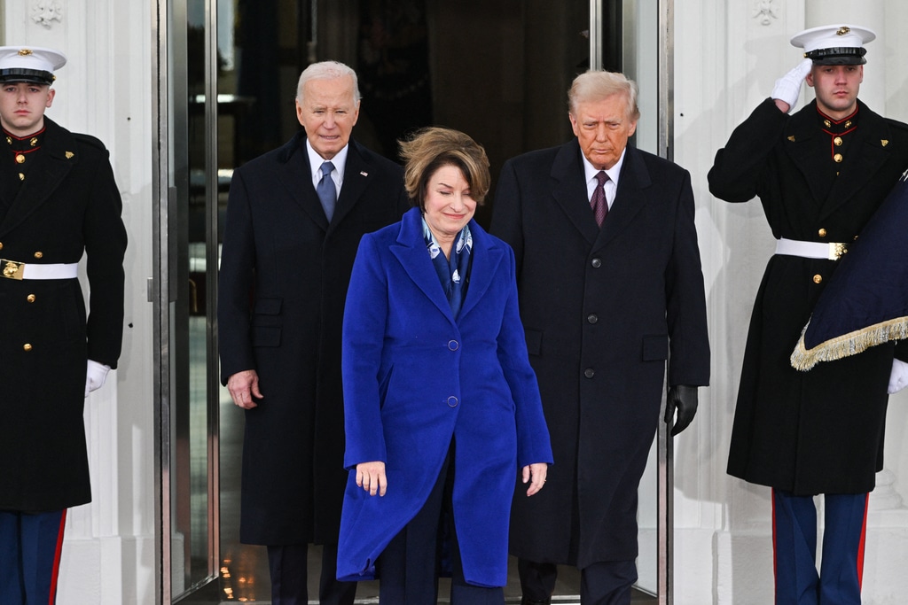 Trump Inauguration 2025: Joe Biden, Senator Amy Klobuchar, Donald Trump