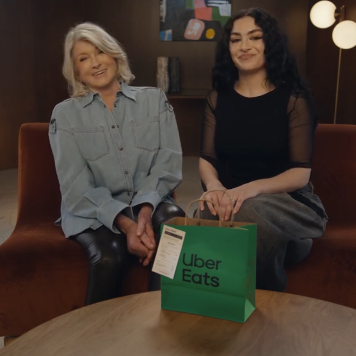 Martha Stewart, Charli XCX, Uber Eats, 2025 Super Bowl Ad