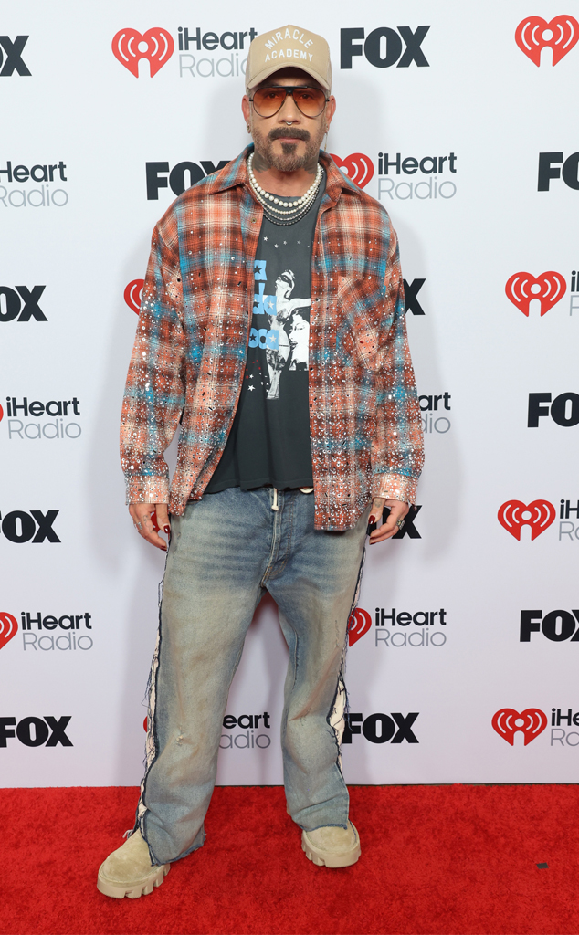 AJ McLean arrives at the 2025 iHeartRadio Music Awards red carpet