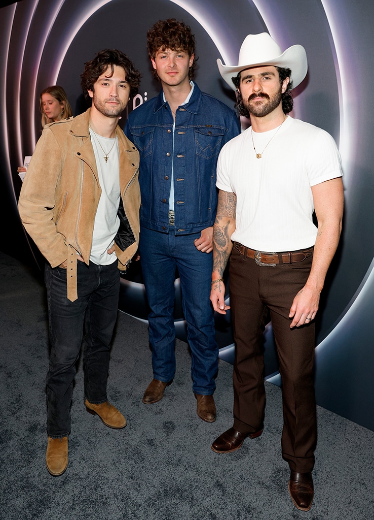 Garrett Nichols, Zach Beeken and Colton Pack of Restless Road attend Opry 100: A Live Celebration