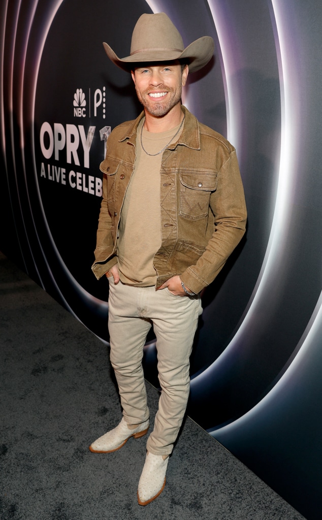 Dustin Lynch arrives at Opry 100: A Live Celebration red carpet