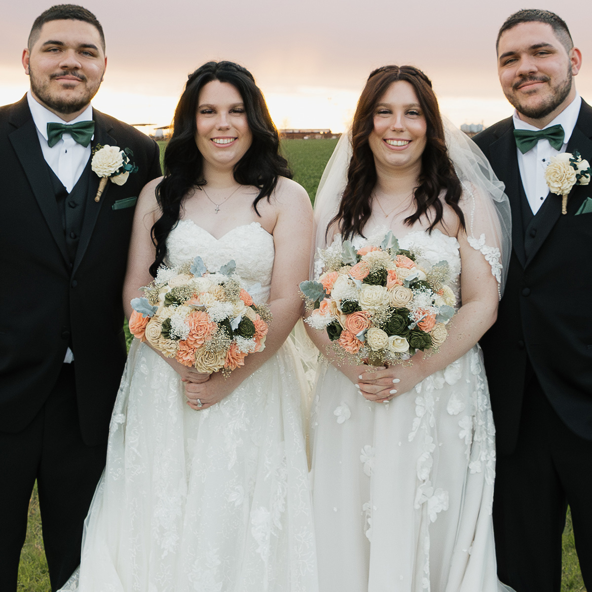 Identical Twin Brothers Marry Twin Sisters in Arizona Double Ceremony