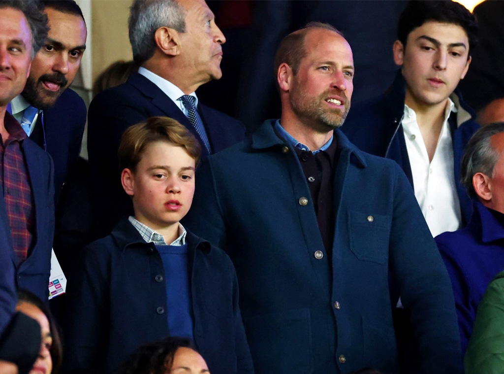 Prince William and Prince George, Paris Saint-Germain vs Aston Villa, UEFA Champions League 2025