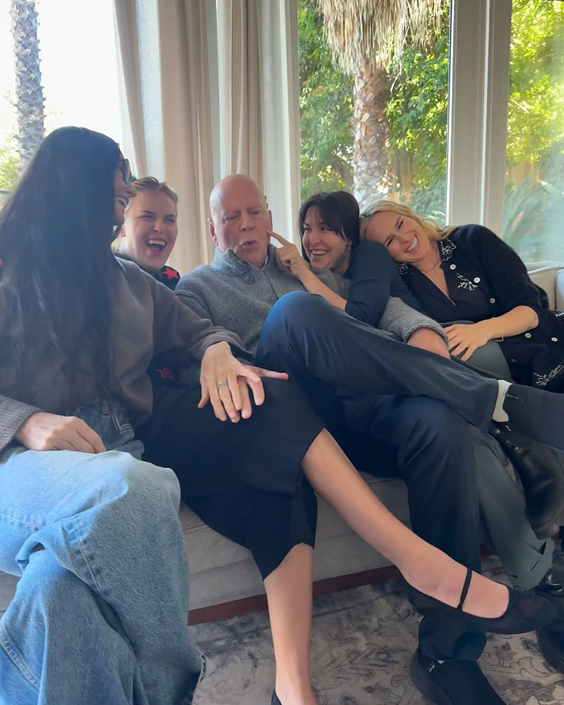 Tallulah Willis, Bruce Willis, Demi Moore, Rumer Willis, Scout Willis
