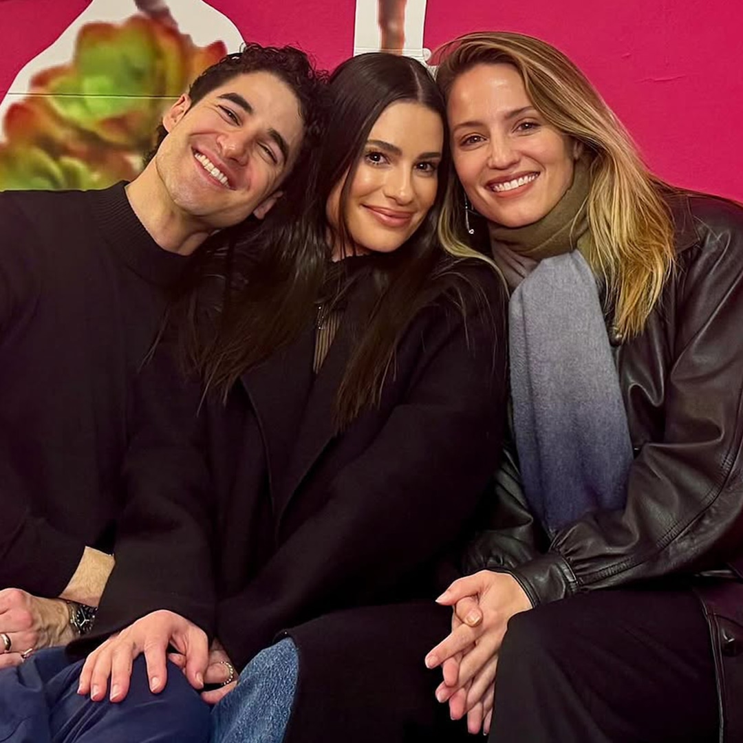 Lea Michele събрани отново с Glee Costars Dianna Agron и