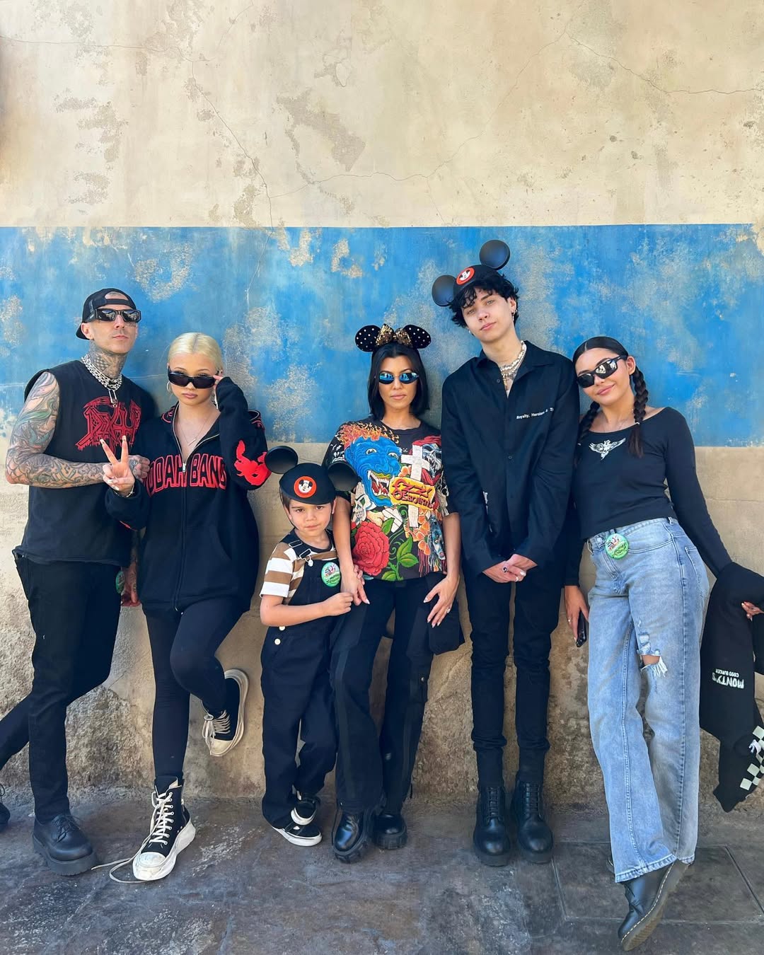 Kourtney Kardashian, Travis Barker, Alabama Barker, Reign Disick, Landon Barker, Atiana De La Hoya