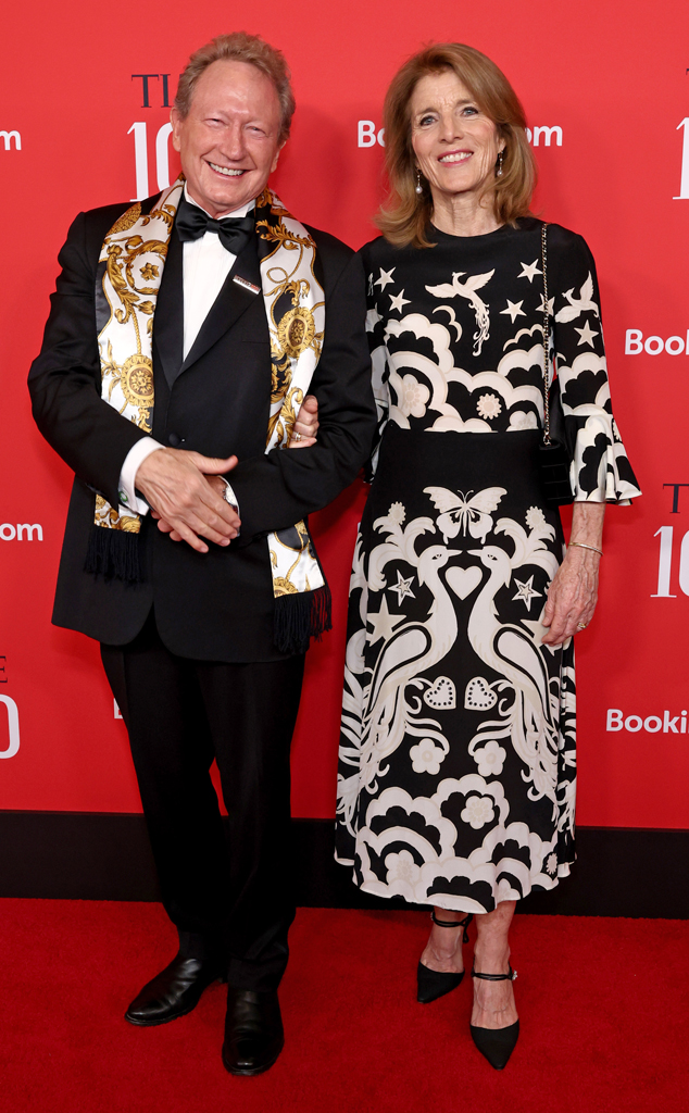 Andrew Forrest and Caroline Kennedy arrive at TIME100 Gala 2025 red carpet