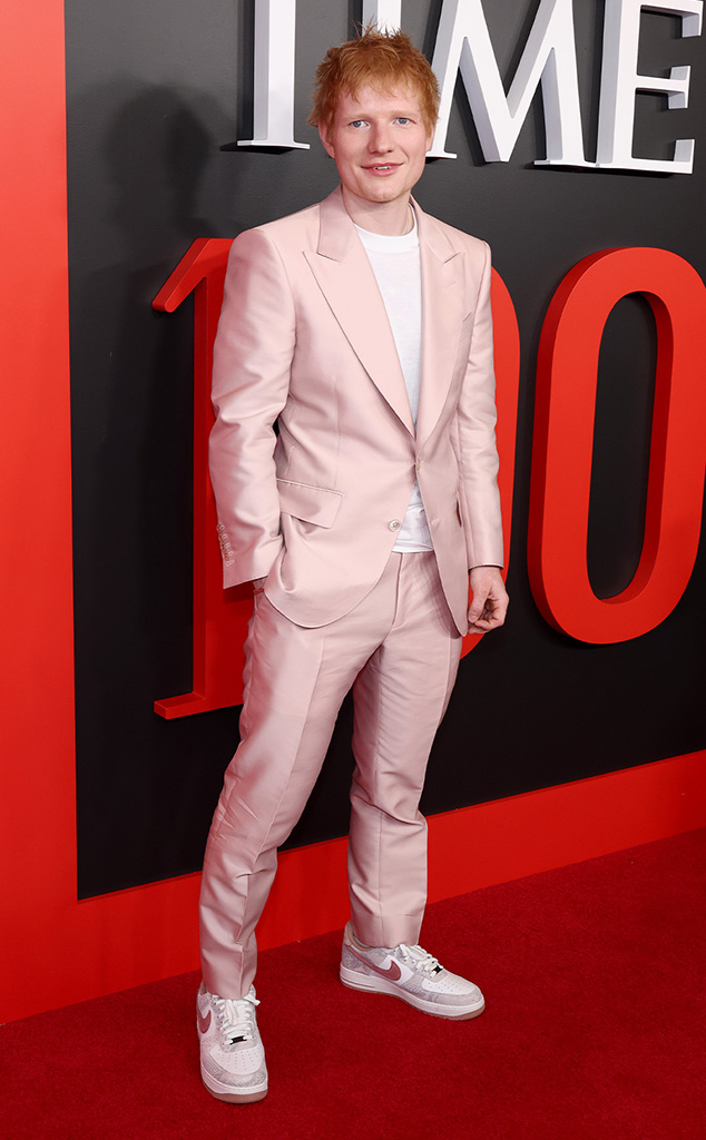 Ed Sheeran Arrives at Time 100 Red Carpet
