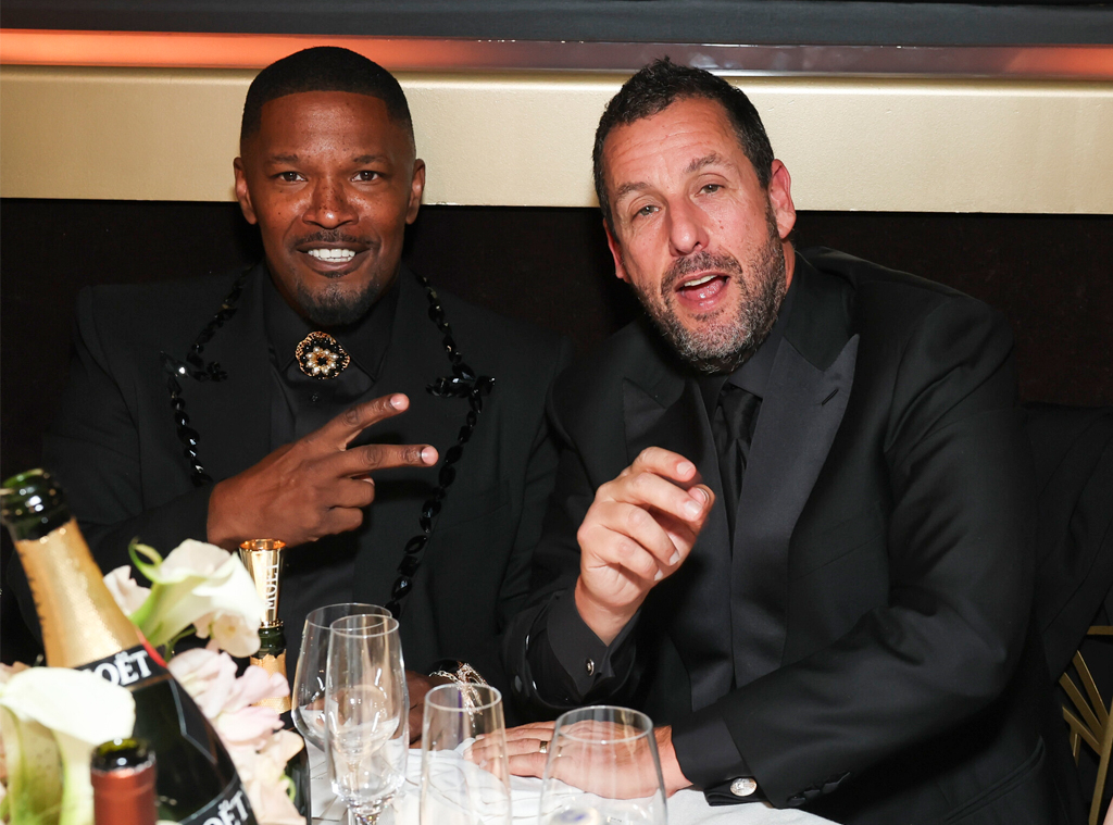 Jamie Foxx, Adam Sandler, 2025 Golden Globe Awards, Candids