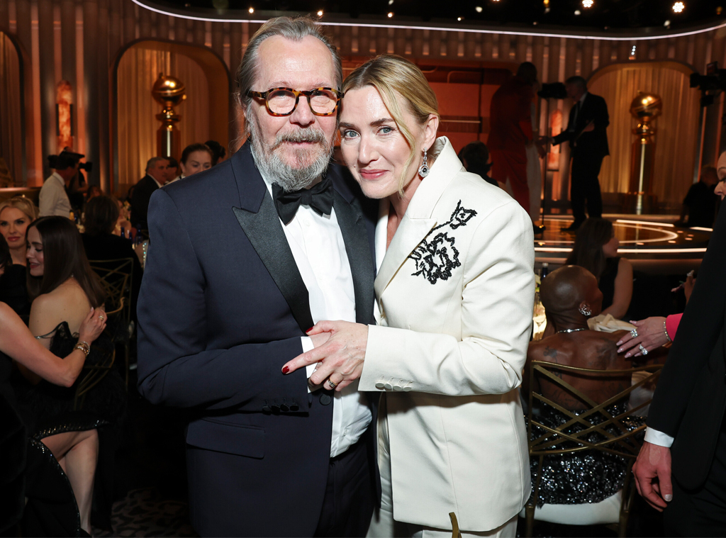 Gary Oldman, Kate Winslet, 2025 Golden Globe Awards, Candids