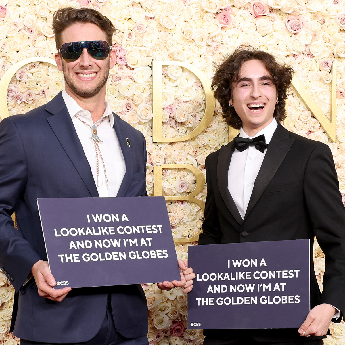 Is That Timothée Chalamet and Glen Powell At the 2025 Golden Globes? Not So Fast... - E! Online