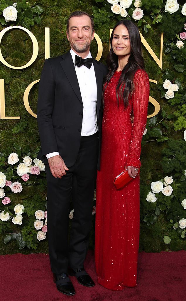 Jordana Brewster, Mason Morfit, 2025 Golden Globes, Couples