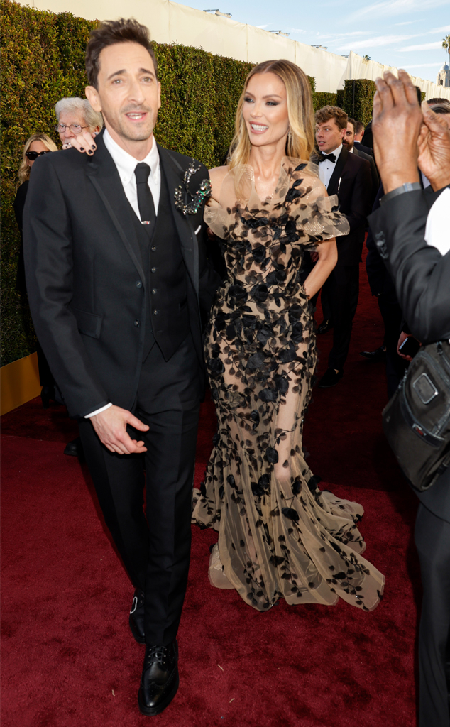 Adrien Brody, Georgina Chapman, 2025 Golden Globe Awards, Candids