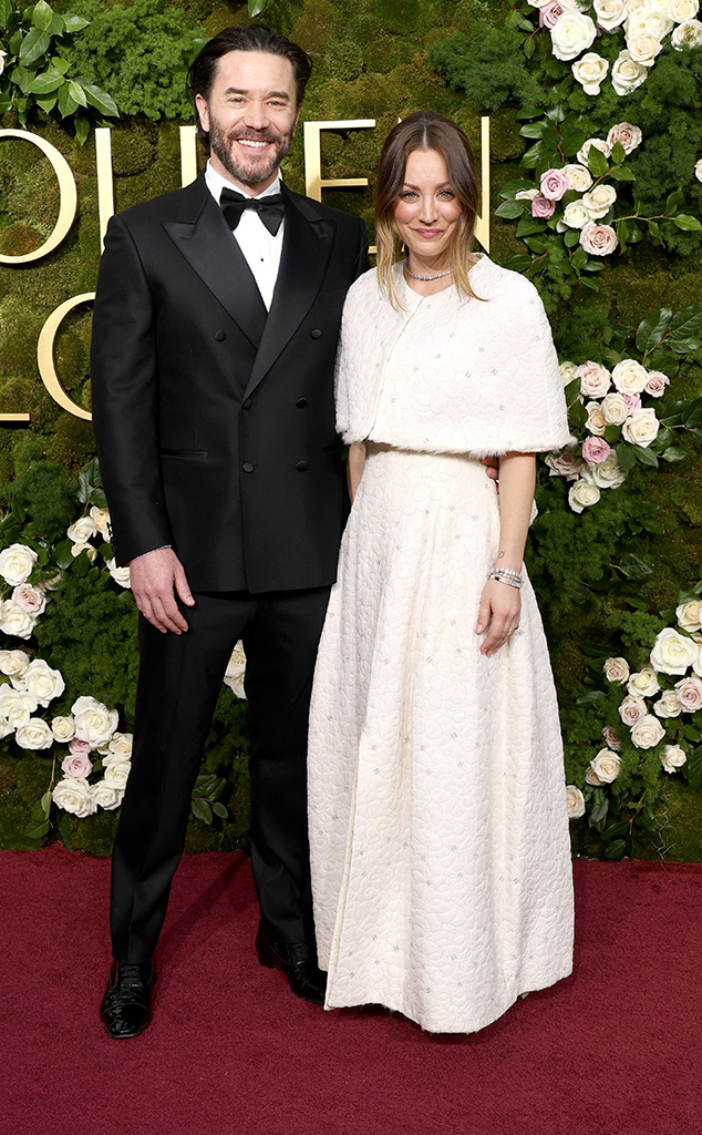 Golden Globes 2025 Kaley Cuoco, Tom Pelphrey 