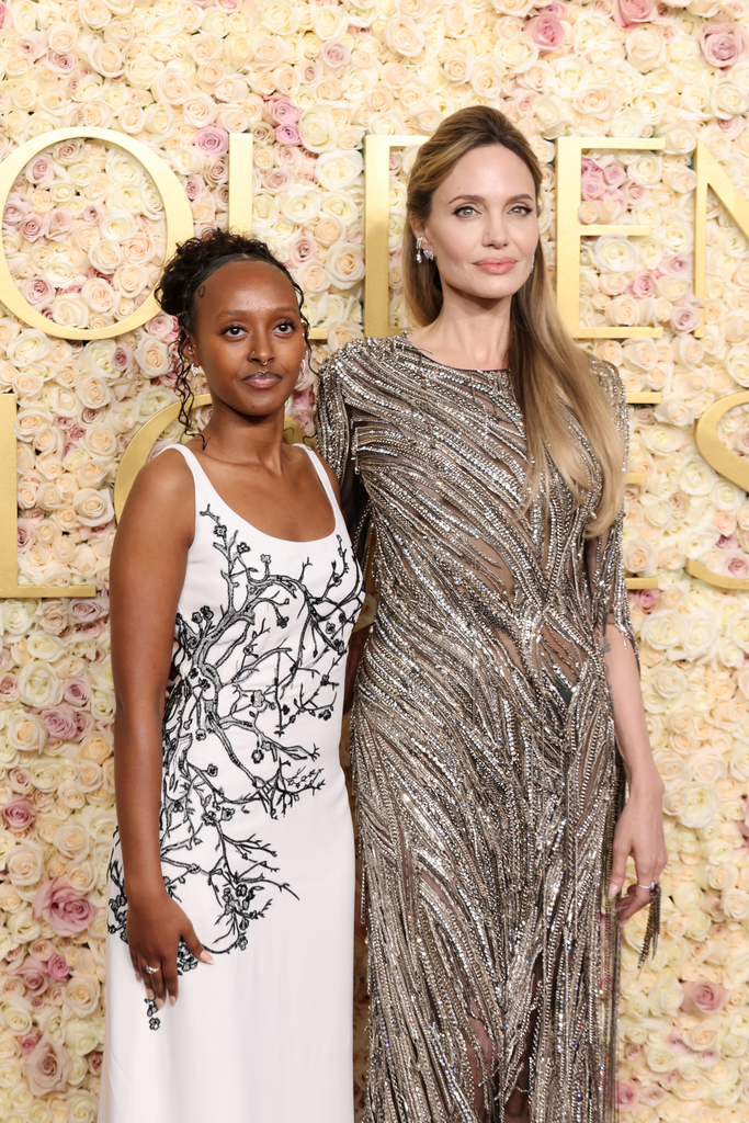 Angelina Jolie, daughter Zahara, Golden Globes 2025