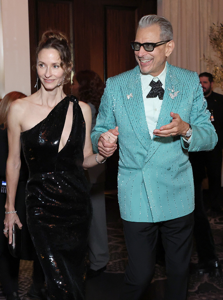 Emilie Livingston, Jeff Goldblum, 2025 Golden Globe Awards, Candids