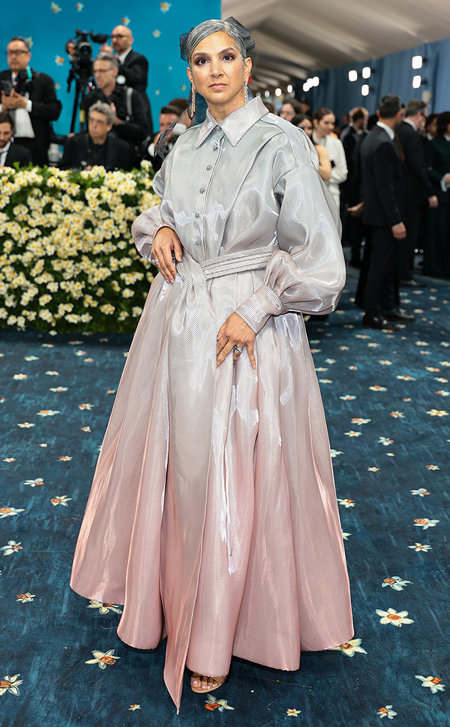 Radhika Jones arrives at Met Gala 2025 red carpet