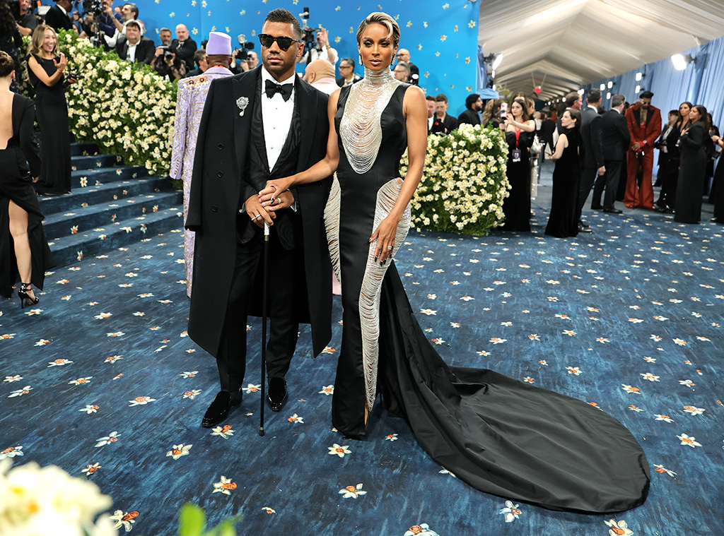 Russell Wilson and Ciara arrives at Met Gala 2025 red carpet