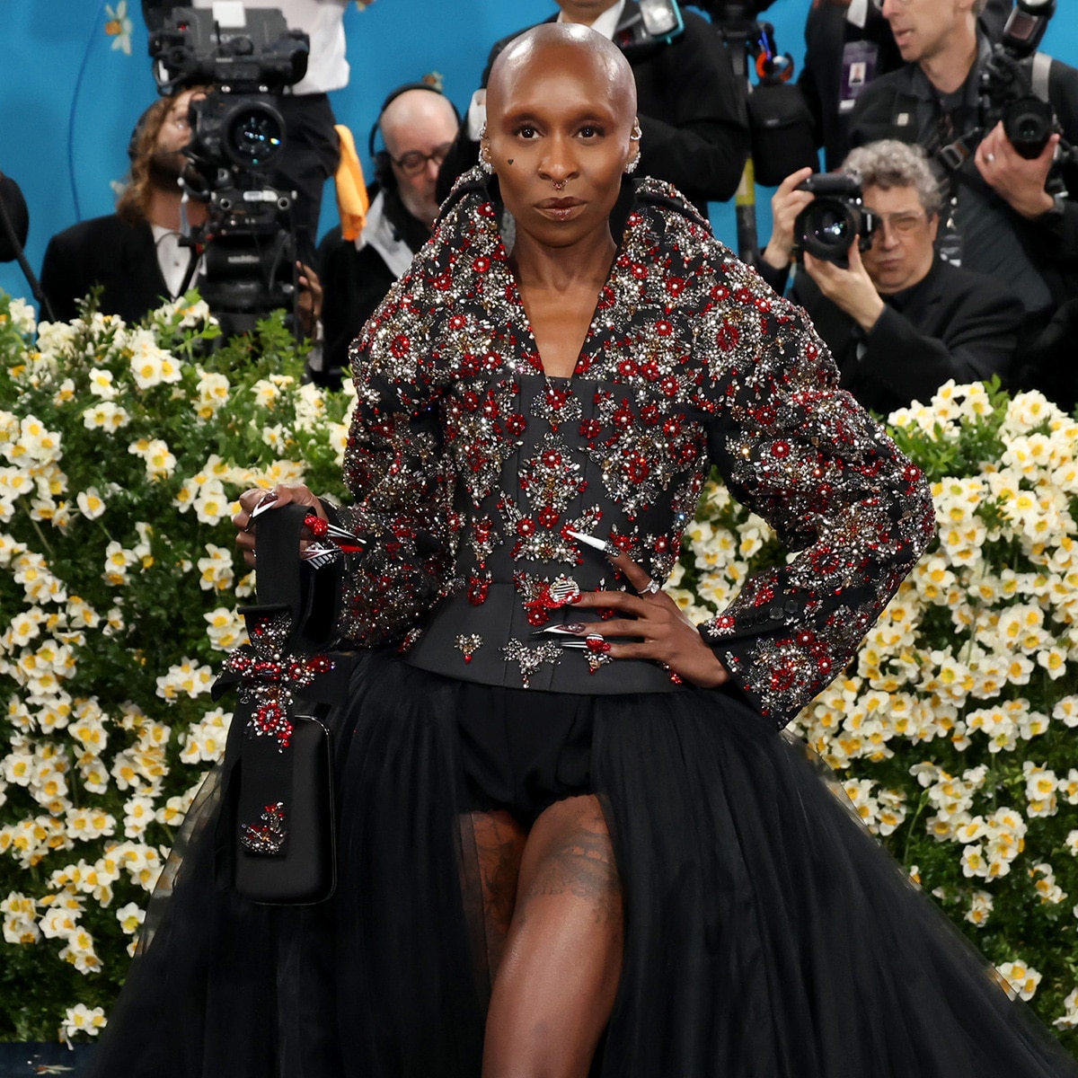 Cynthia Erivo arrives at Met Gala 2025 red carpet