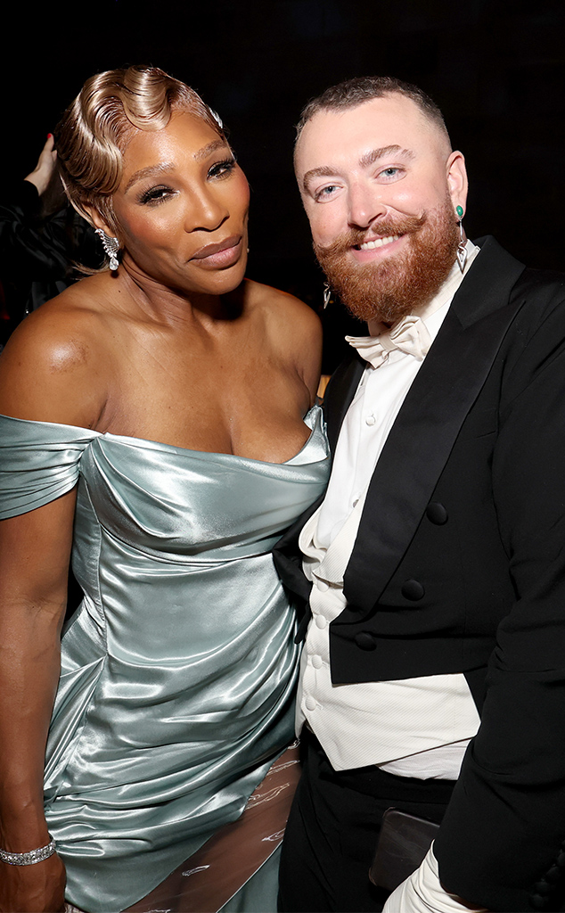 Serena Williams and Sam Smith attend the 2025 Met Gala Celebrating Superfine: Tailoring Black Style" at Metropolitan Museum of Art