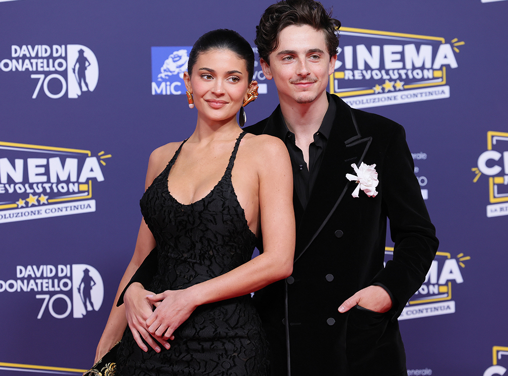 Timothee Chalamet and Kylie Jenner Red Carpet Debut at David Di Donatello at Cinecitta Studio