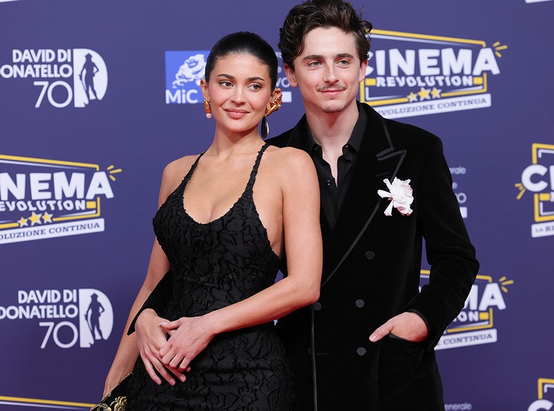 Timothee Chalamet and Kylie Jenner Red Carpet Debut at David Di Donatello at Cinecitta Studio