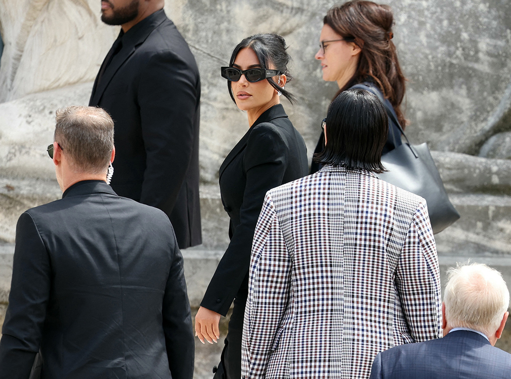 Kim Kardashian arrives to the Assize Court for the trial during which she will testify over the 2016 Paris robbery