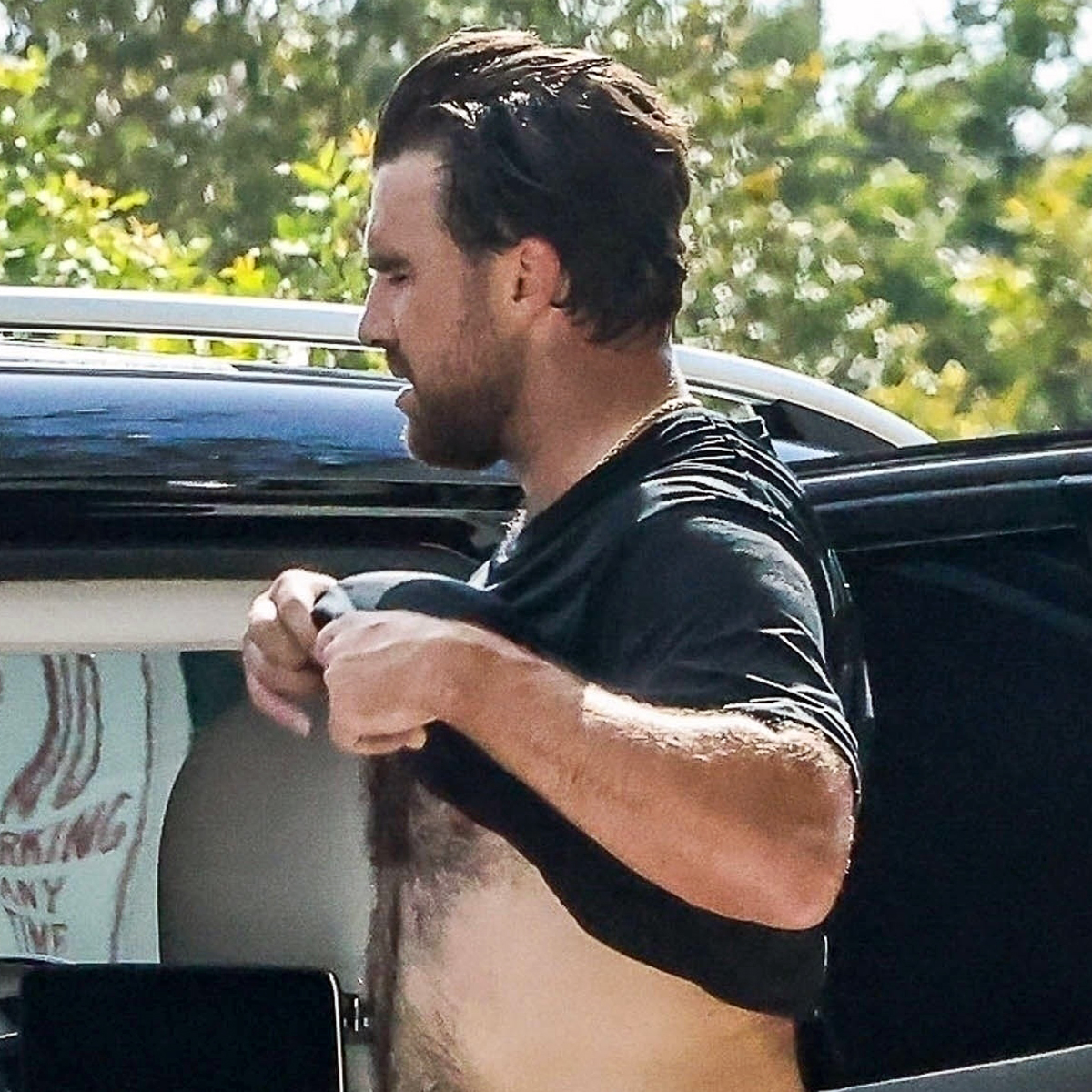 Travis Kelce’s Shirtless Photos With Back Hair