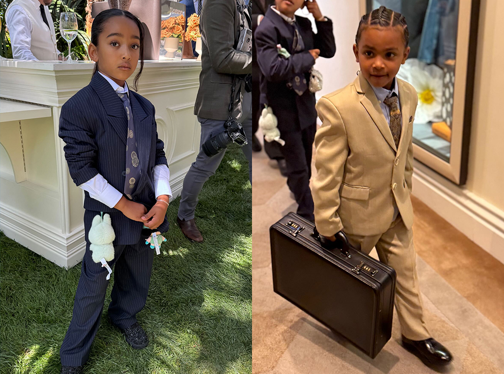 Kim Kardashian's kids Chicago West and Psalm West at her law school graduation