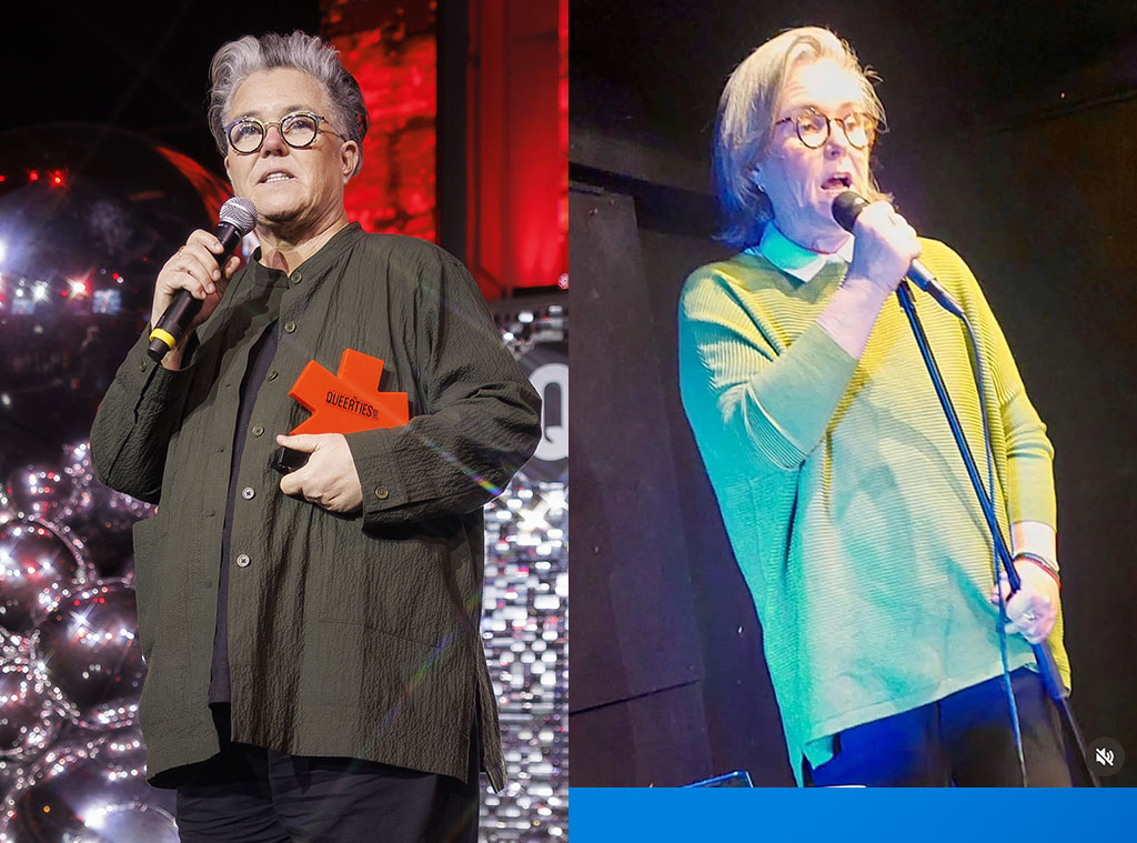 Rosie O'Donnell at the 2023 Queerties Award Show, Rosie O'Donnell showcases her weight loss at a standup comedy show after using Mounjaro in 2025, 