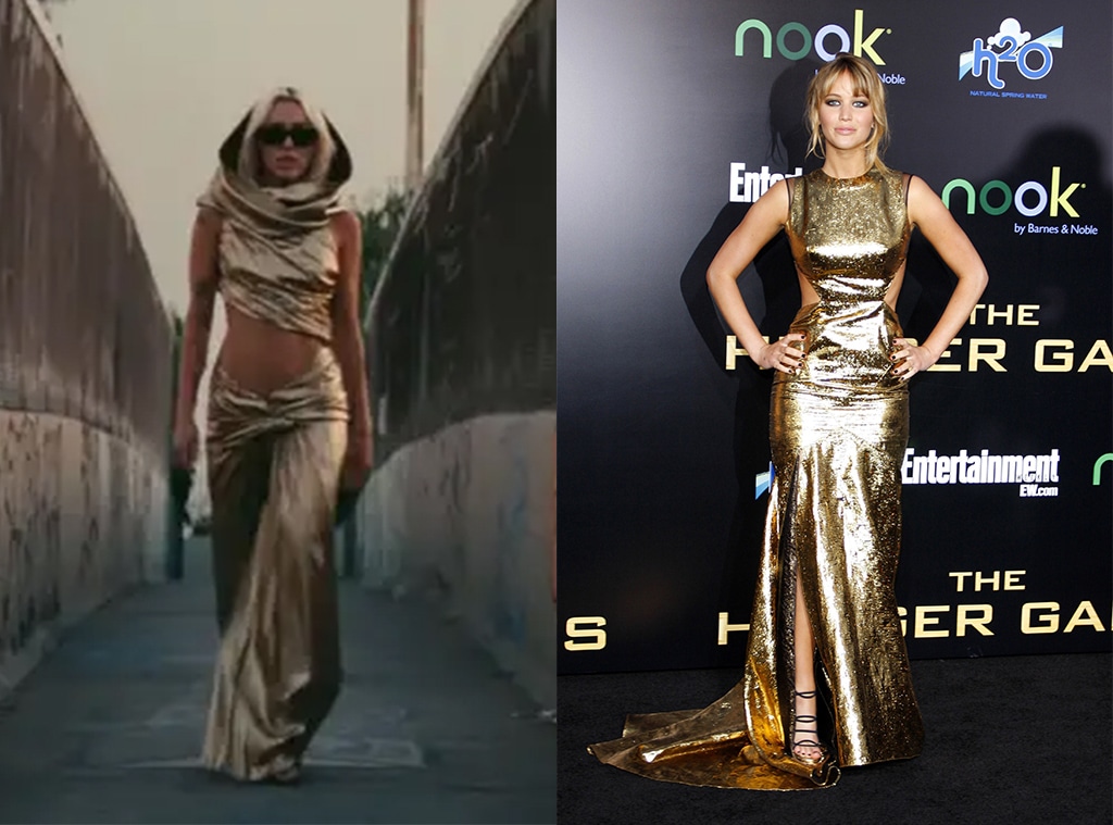 MIley Cyrus, jennifer lawrence dresses